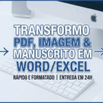 Eu vou converter PDFs, Imagens e Manuscritos em Word