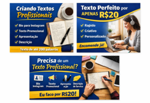 Eu vou Fazer Textos claros, criativos e profissionais