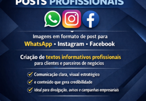 Eu vou criar Imagens / Posts e textos profissionais