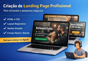 Eu vou Criar landing page simples e responsiva para seu negó...