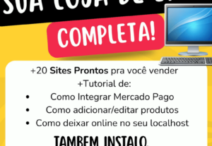 Eu vou entregar sua Loja Digital com 20 Produtos