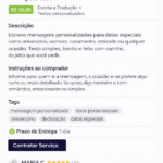 Eu vou escrever mensagens personalizadas para você