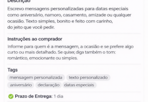 Eu vou escrever mensagens personalizadas para você