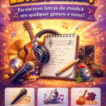 Eu vou fazer uma letra de música de qualquer gênero pra você