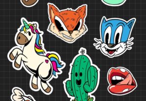 Eu vou Criar Uma cartela de stickers com até 6 artes