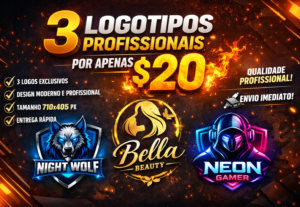 Eu vou fazer logotipos de alta qualidade, sou especialista