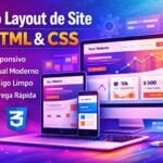 Eu vou criar layout de site profissional em HTML e CSS