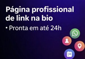 Eu vou Criar uma página profissional de link na bio Instagra...