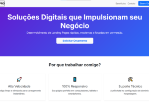 Eu vou Desenvolver sua Landing Page Profissional