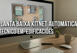 Eu vou criar a planta baixa funcional para sua kitnet.