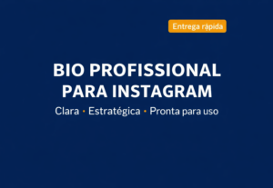 Eu vou fazer bio profissional e persuasiva, Instagram ou zap