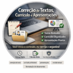 Eu vou revisar textos, currículos e apresentações