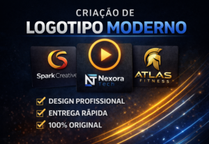 Eu vou Criar Logotipo Moderno, Profissional e Exclusivo