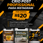 Eu vou Criar post profissional para o seu Instagram em até 2...