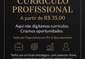 Eu vou fazer seu Currículo Profissional