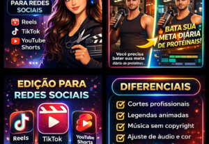 Eu vou editar seu vídeo profissional para reels/shorts/tk