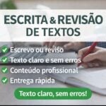 Eu vou escrever e revisar seu texto com clareza