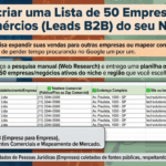Eu vou criar uma lista com 50 Empresas do seu Nicho