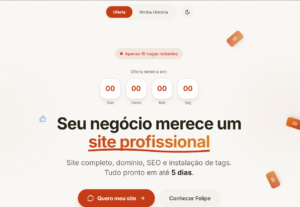Eu vou fazer o seu site/leanding page em menos de 4 horas