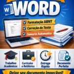Eu vou fazer a Edição e Formatação Profissional no word