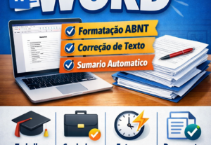 Eu vou fazer a Edição e Formatação Profissional no word