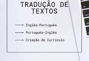Eu vou traduzir textos inglês-português e português-inglês