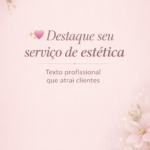 Eu vou Fazer conteúdos profissional para estética