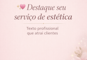 Eu vou Fazer conteúdos profissional para estética