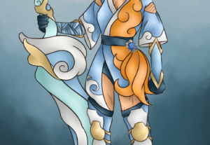 Eu vou fazer um desenho para personagem de rpg ou oc.