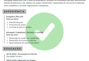 Eu vou montar seu currículo aprovado por recrutadores