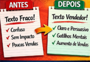 Eu vou Criar, Melhorar e ou revisar seu Texto para Vender Ma...