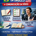 Eu vou Realizar traduções e redações em inglês.