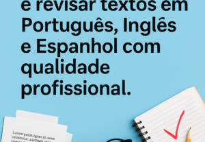 Eu vou traduzir e revisar textos 3 idiomas