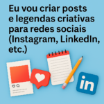 Eu vou Criar conteúdo para suas redes sociais