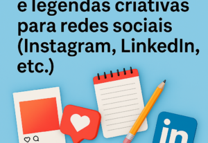 Eu vou Criar conteúdo para suas redes sociais