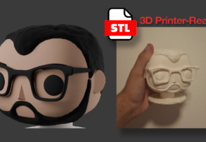 Eu vou criar um busto de Funko Pop em 3D para você