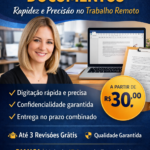 Eu vou ser Digitadora / Digitação de Documentos - Remoto