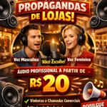Eu vou fazer um audio propaganda + musica fundo