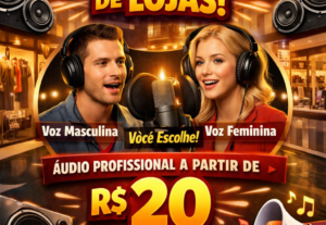 Eu vou fazer um audio propaganda + musica fundo