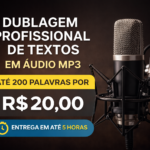 Eu vou fazer Dublagem de textos em áudio com entrega rápida