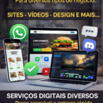 Eu vou Fazer serviços digitais baratos – site, vídeo, design