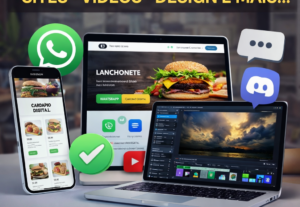Eu vou Fazer serviços digitais baratos – site, vídeo, design
