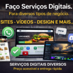 Eu vou Fazer serviços digitais baratos – site, vídeo, design
