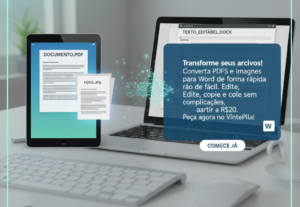 Eu vou converter até 20 páginas de pdf ou imagem para word.