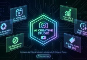 Eu vou criar fotos, vídeos e anúncios virais com I.A
