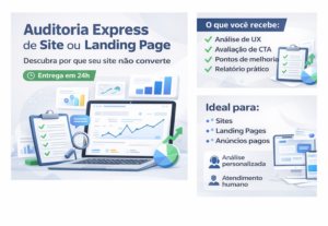 Eu vou fazer Auditoria Express de Site ou Landing Page Conve...