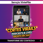 Eu vou criar 3 cortes virais do seu podcast ou live