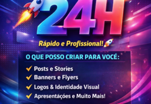 Eu vou Criar qualquer design em 24horas