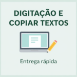 Eu vou fazer Digitação e copiar texto