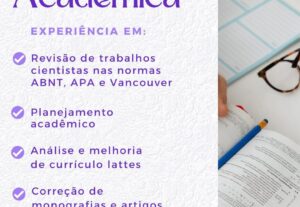 Eu vou formatar e orientar seu tcc e seus artigos